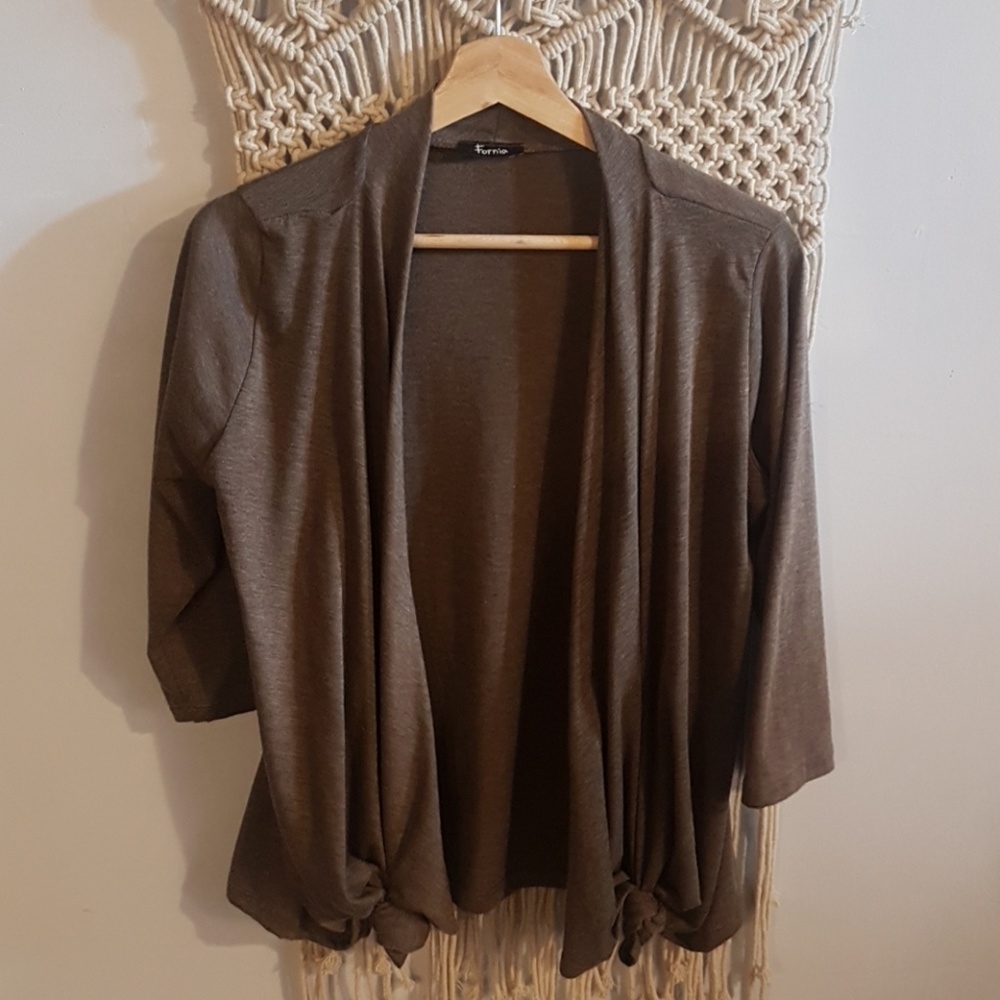 Brown cardigan